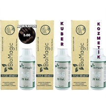 Biomagic 5.00 Açık Kahve Organik İçerikli Amonyaksız Kalıcı Saç Boyası 3 Boya+ 3 Oksidan