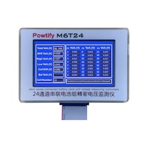 Powtify M6t24 24s Kanallı Yüksek Hassasiyetli Lityum Batarya Gerçek Zamanlı Voltaj Analizörü