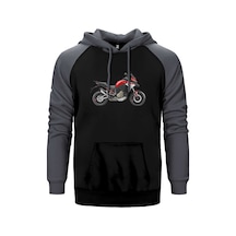 Ducati Multistrada V4 Red-my21 Gri Renk Reglan Kol Kapşonlu Sweatshirt Gri