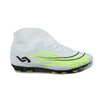 Jump 29676 Çoraplı Beyaz - Neon Yeşil Çim Halı Saha Krampon Futbol Ayakkabısı