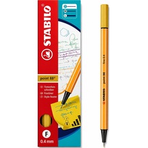 Keçe Uçlu Ince Kalem 88 Point 0.4 Mm Köri Sarısı 88/87 10 Lu Paket