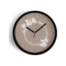 Minimal Çiçek Halkalı Modern Duvar Saati - 30cm - Önü Camlı Siyah Kasa - Sessiz Mekanizma-jh1195 Siyah
