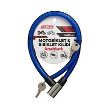Bisiklet Kilidi Anahtarlı 15x120 Mavi Mavi