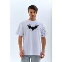 Modi Green Baskılı Unisex Günlük Stil Beyaz Multi-graphic Tasarım Oversize T
