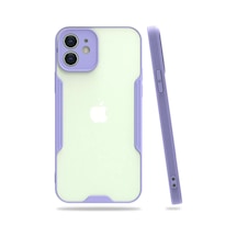 Newface  Apple  Uyumlu iPhone 12 Kılıf Platin Silikon - Lila