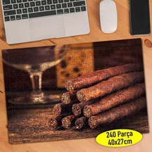Tobacco Puro Viski Bardağı 240 Parça Puzzle Yapboz-83862740