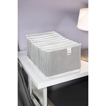 Akordiyon Xlarge Düzenleyici Organizer Dolap İçi Düzenleyici Hurç 30 X 39 X 14 Cm Kumaş Gri Diğer