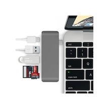 Ally 5 İn1 Usb-c Hub 3.0 Type-c Şarj Kart Reader Type-c Bütün Cihazlar İçin- 5775 Gümüş