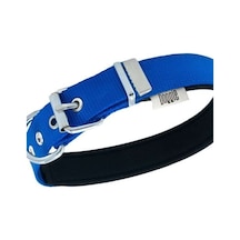 Doggie Konfor Dokuma Çivili Boyun Tasması Royalblue 2.5 x 42-50 CM