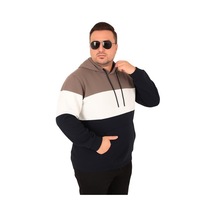 Starbattal Büyük Beden Kapüşonlu 3ip Sweat Mg 25725 Vizon Vizon