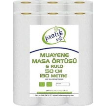 Pratiksoft Muayene Masa Sedye Örtüsü 50 Cm 6 Rulo 180 M