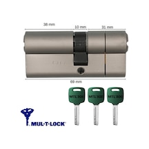 Mul-t-lock Mtl 300 Tuzaklı Bilyalı Barel Kapı Kilidi 69 Mm