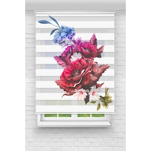 Perdeoutlet38 Baskılı Renkli Pembe Mavi Çiçek Dijital Baskılı Zebra Perde-cocuk Odası-stor Perde Model:tyc490eae85aeb9b26f9b4a00 Çok Renkli