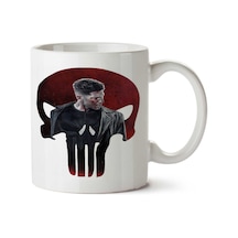Punisher Sembol İki Tarafı Baskılı Kupa Bardak Çok Renkli