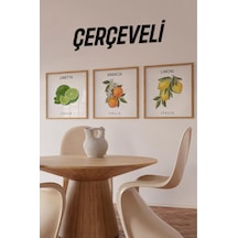 Ahşap Çerçeveli Mdf Kare Tablo Seti Mutfak Için 23 X 23 Çerçeveli Kr4044