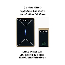 Astec Kablosuz Bağlantısı Kapı Zili 200 Farklı Zil