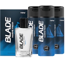 Blade Marine Fresh Erkek Parfüm EDT 70 ML + Marine Fresh Erkek Sprey Deodorant 3 x 150 ML