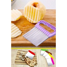 Hamur Kesme Aparatı Spatula Ve Şekilli Patates Dilimleyici Rende Silikon Mor Belirtilmemiş Çok Renkl Diğer