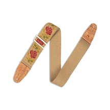 Levy's Leathers Pembe Baskılı Kenevir Gitar Askısı, 5,1 Cm, Doğal Kenevir Dokuma Üzerinde 2 Katmanlı Mantarlı Mh8p-009