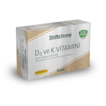 Shiffa Home D3 Ve K Vitamini 30 Softjel Takviye Edici Gıda