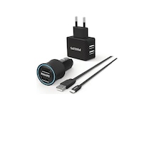 Philips Dlp2553em Araç İçi Şarj Cihazı & Duvar Şarj Cihazı & Micro Usb Kablo Birarada Combo Ürün