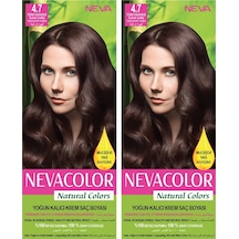 Neva Color Natural Color Saç Boyası 4.7 Türk Kahvesi 2'li Set