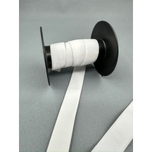 1.5 Cm Likralı Esnek Kadife-5 Metre-beyaz