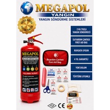 2 Kg Kkt Tozlu Ve İlk Yardım Seti Yangın Söndür Tüpü, Araç Yangın Tüpü ,