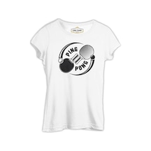 Masa Tenisi - Ping Pong Ying Yan Beyaz Kadın Tshirt 001