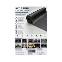Pvc Desenli Zemin Kaplama Muşambası 2mm 1x5 Metre Kaymaz Araç Konteyner Oto Taban Kaplaması Siyah