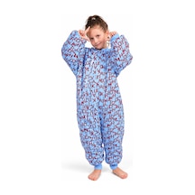 Babyhola 2.5 Tog Yorgan Gerektirmeyen Kalın Elyaf Dolgulu Çocuk Uyku Tulumu Pamuk Astarlı Unisex 6020 Saks