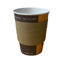 Karton Bardak Bileziği Sleeve - Kraft - 8-12 Oz - 100'lü Paket 8 X 14 Cm