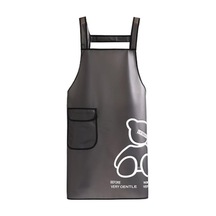 Novahub Siyah Kullanışlı Cep Tasarımı Leke Önleyici Rahat Arka Bağcıklı Ev Mutfağı İçin Pişirme Önlüğü Siyah