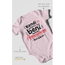 Morivokids Anneanneye Özel Kısa Kollu Bebek Body %100 Pamuk Zbn284-kk Bebe Pembe