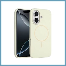 Bezos Joko İphone 16 Plus Uyumlu Kılıf Jully Magsafe Kapak - Bej Mbt06