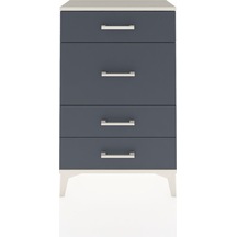 Arges Komodin 4 Çekmeceli 60x30x96 Aytaşı-antrasit Aytaşı