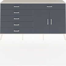 Arges Konsol Tek Raflı 6 Çekmeceli 2 Kapaklı 176x30x99 Aytaşı-ant Aytaşı-antrasit