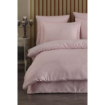 Varol Laura Home Tencel Jakar Nevresim Takımı Çift Kişilik - Nothingham Pudra Düz Renk