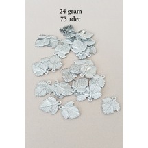 Oya Abiye Bileklik Kolye Pleksi Metalik Plastik Pul Gümüş Renk 24 Gram 75 Adet - Bnc582