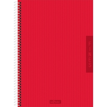 Fines Ofis Defter A4 Spiralli Kareli Kırmızı