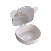 Suntek Makyaj Aynası Bilezikli Saklama Kutusu Hafif Beyaz