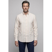 Bisse Hardal Regular Fit Keten Uzun Gömlek Gmktn261081 D19