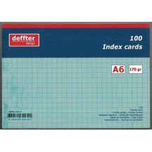 Deffter A6 Kareli Index Kartı Mavi