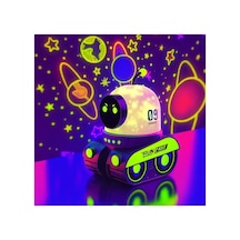 Müzikli Led Robot Gece Lambası Bluetooth Hoparlör,değiştirilebilir Slayt Gece Projektörü Beyaz - 744526893
