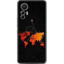 Xiaomi 12 Lite Kılıf Silikon Desen Özel Seri İz Bırakan Uçak 1778