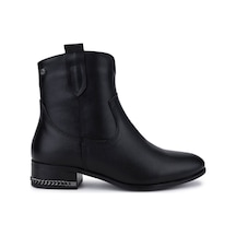 Tamer Tanca Kadın Hakiki Deri Siyah Deri Topuklu Bot 322 2152713 Bn Bot Sk25-26 Sıyah Dr Siyah