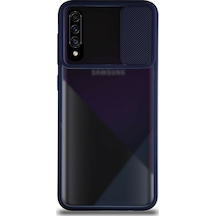 Samsung Galaxy Uyumlu A70 Kapak Lensi Açılır Kapanır Kamera Korumalı Silikon Kılıf