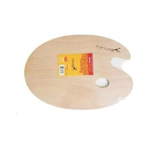 Fanart Ahşap Resim Paleti, Mdf Oval Palet, 20x30 Cm, 0,3 Cm Kalınlık