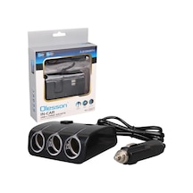 Olesson 1506 12-24v Çift Usb Girişli 120w 80 Cm Kablolu 3'lü Araç Çakmak Çoklayıcı