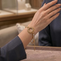Lale Desenli C Eyreklik Takılabilir Imitasyon Bileklik Gold